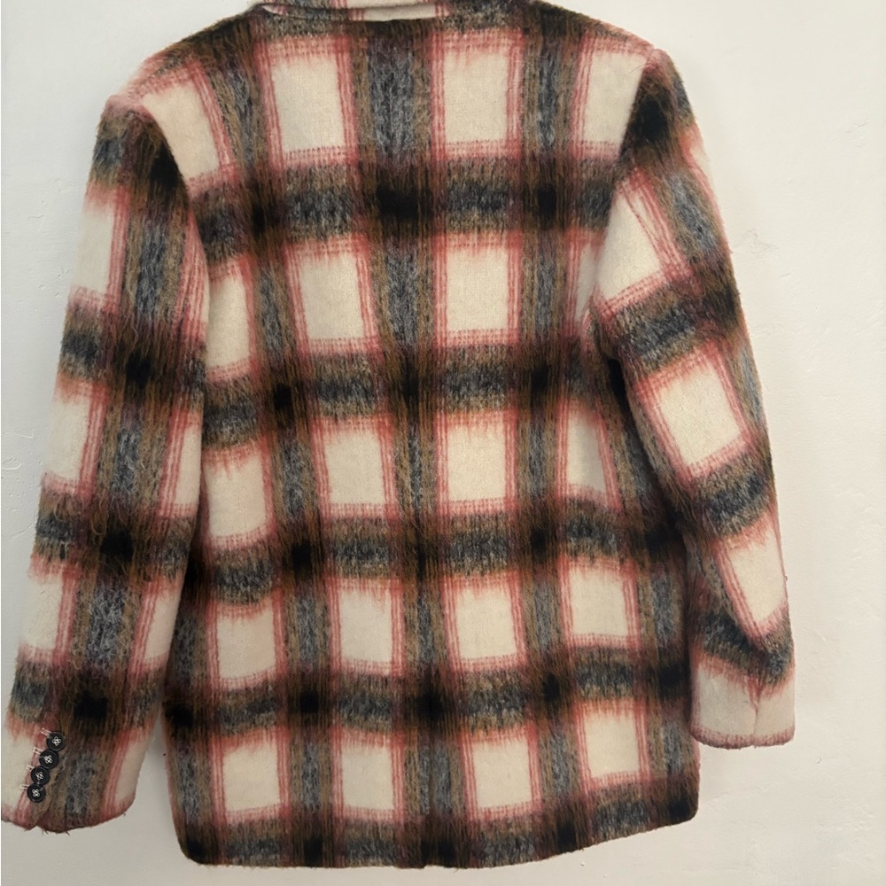 Anthropologie Plaid Blazer in Pink, Brown, and Cream - Picture 5 of 5